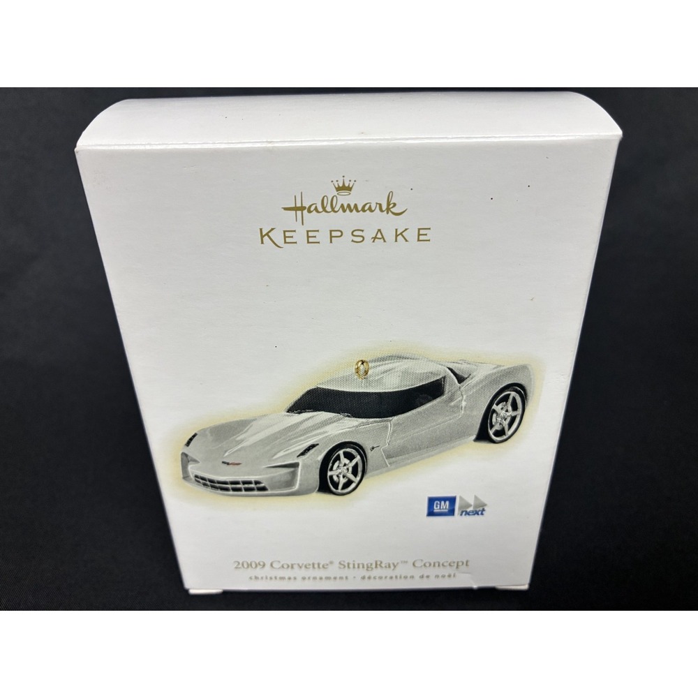 2009 Hallmark Corvette Stingray Concept GM Keepsake Ornament QXI2111 Silver